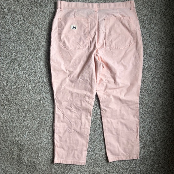 Lee Women's Ultra Lux High Rise Seamed Crop Capri Pant Pink Pastel Summer 16 - Picture 7 of 10